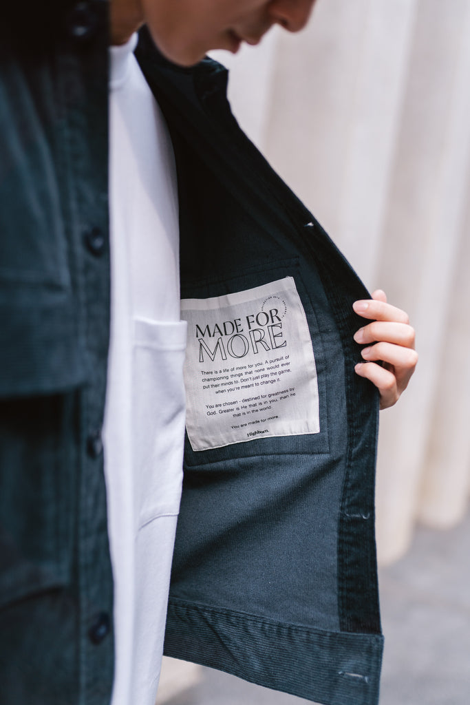 Prussian Blue Corduroy Overshirt - Highborn