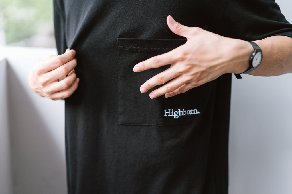 Black Oversized Pocket Tee - Highborn