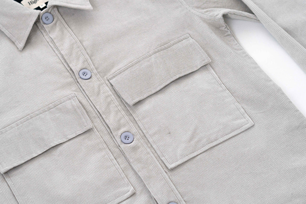 Owl Grey Corduroy Overshirt - Highborn