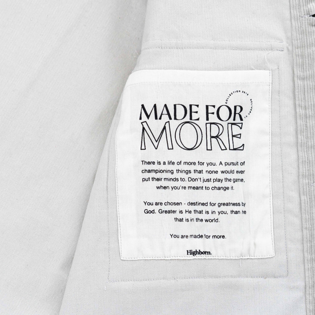 Owl Grey Corduroy Overshirt - Highborn
