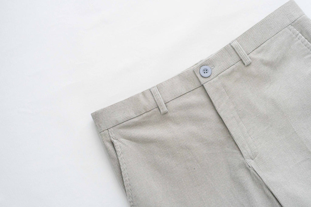 Owl Grey Corduroy Cropped Pants - Highborn