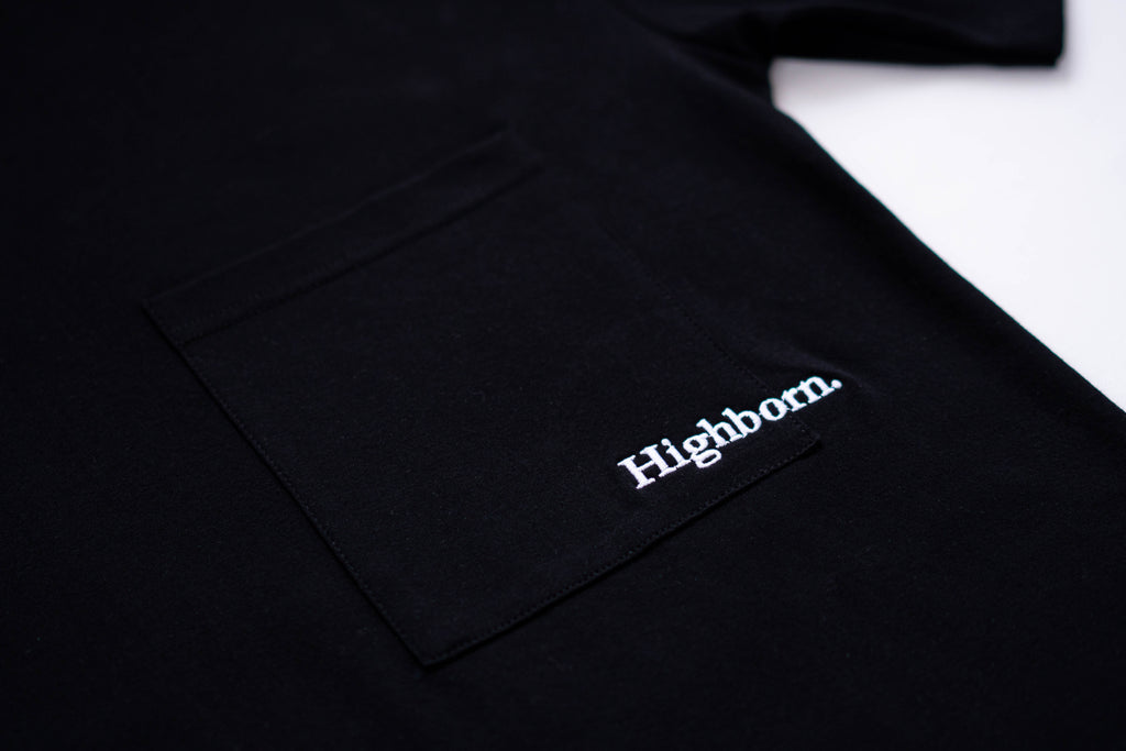 Black Oversized Pocket Tee - Highborn