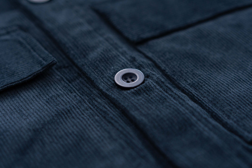 Prussian Blue Corduroy Overshirt - Highborn