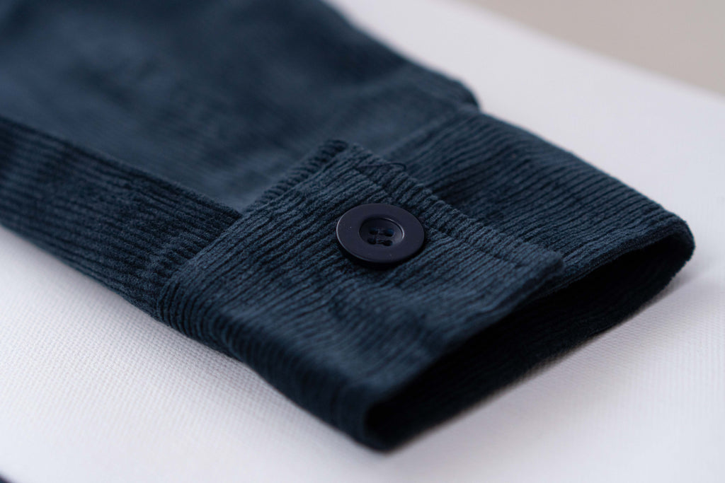 Prussian Blue Corduroy Overshirt - Highborn