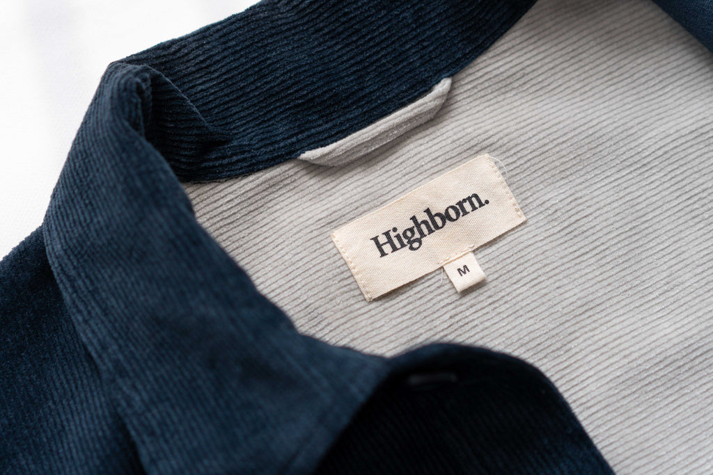 Prussian Blue Corduroy Overshirt - Highborn