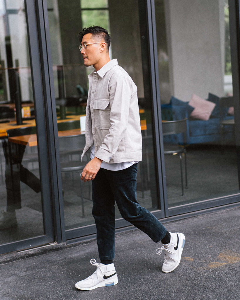 Owl Grey Corduroy Overshirt - Highborn