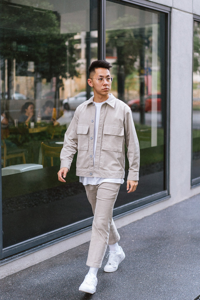 Owl Grey Corduroy Overshirt - Highborn