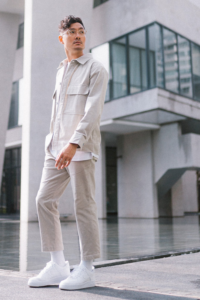 Owl Grey Corduroy Overshirt - Highborn