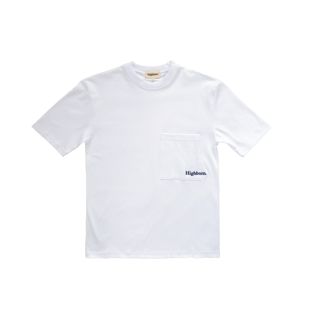 White Oversized Pocket Tee - Highborn