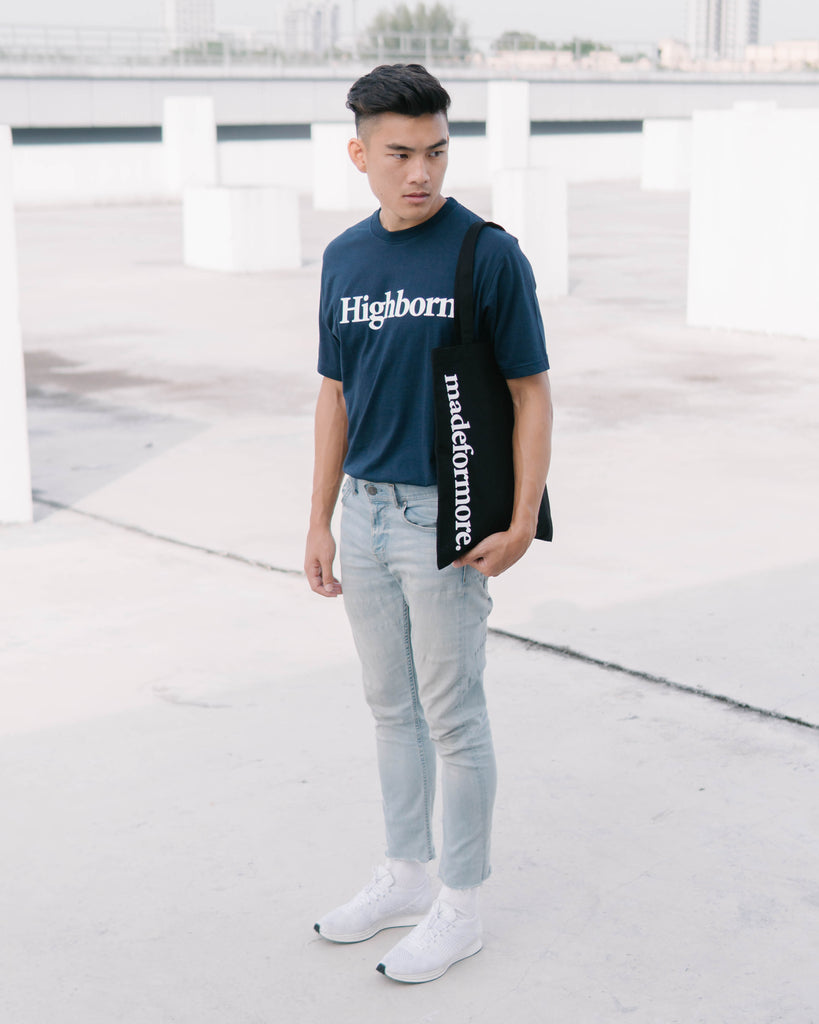 Highborn Navy Blue Logo Tee - Highborn