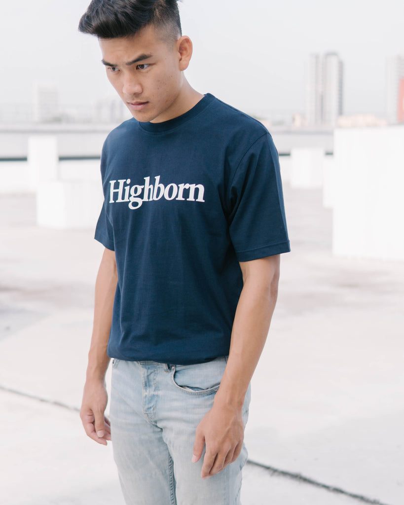 Highborn Navy Blue Logo Tee - Highborn