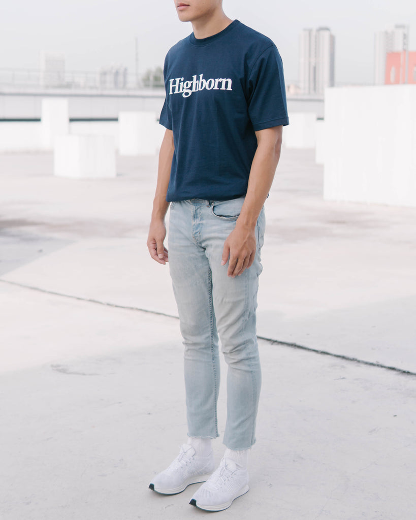 Highborn Navy Blue Logo Tee - Highborn