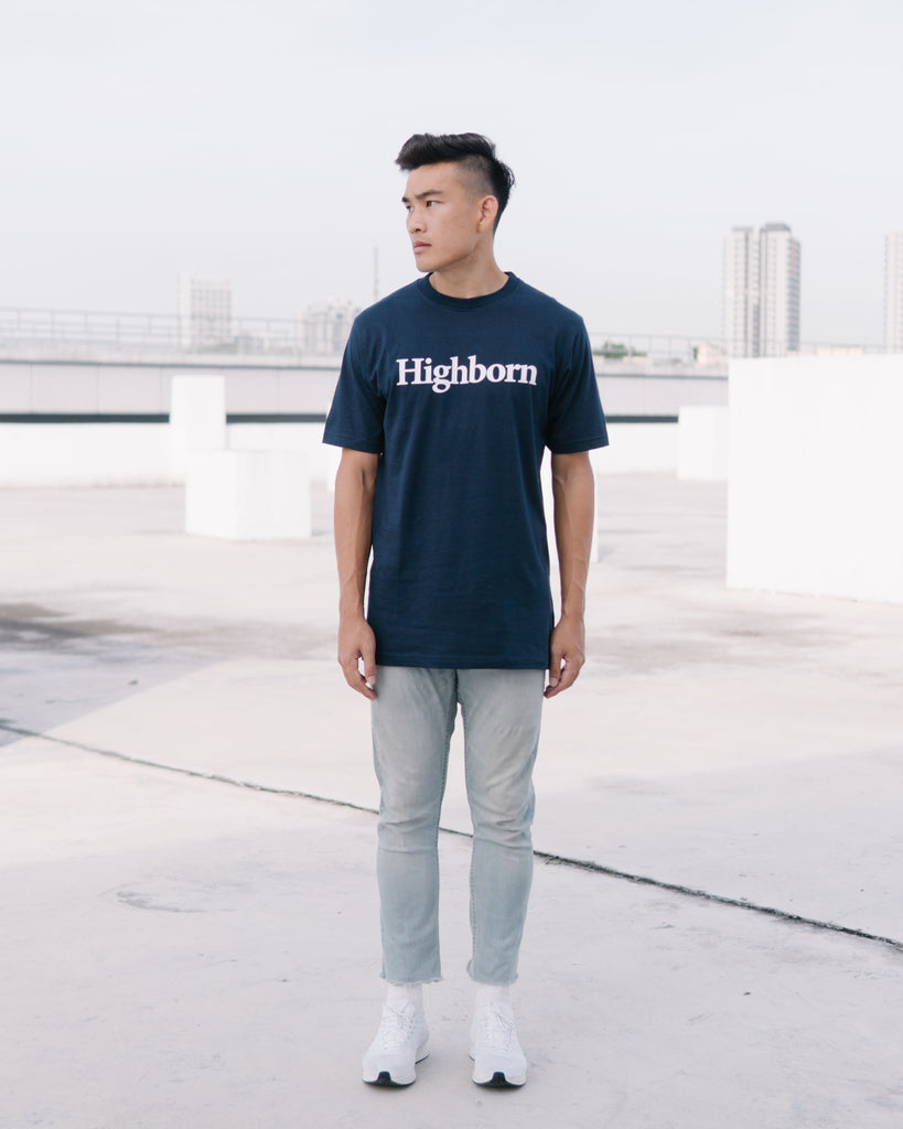 Highborn Navy Blue Logo Tee - Highborn